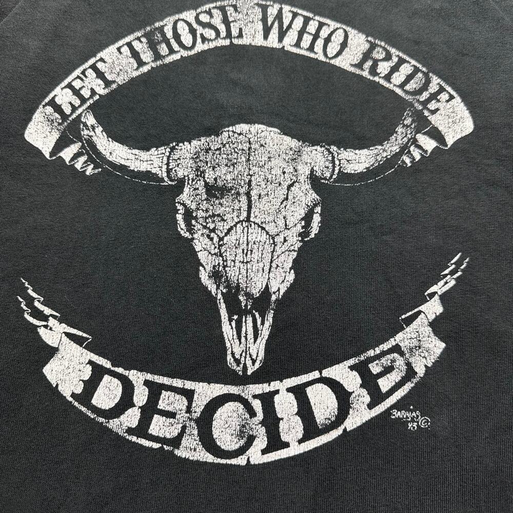 Faded Vintage Single Stitch 1996 Myrtle Beach Rodeo Graphic Henley Tee - Picture 2 of 8